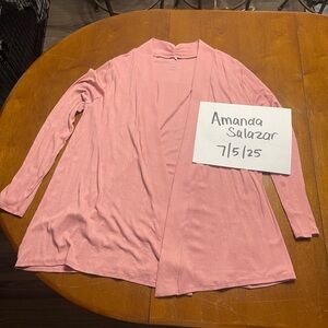 Posh Peanut dusty rose fly away cardigan